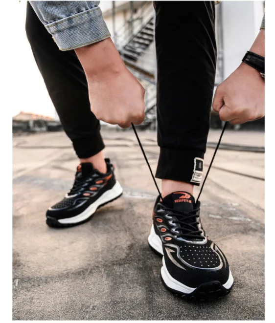 Custom Logo Brand Label Stylish Anti-Slip Mesh Working Safety Shoes Breathable Wearable Platform Cheap Safety Shoes Women Work