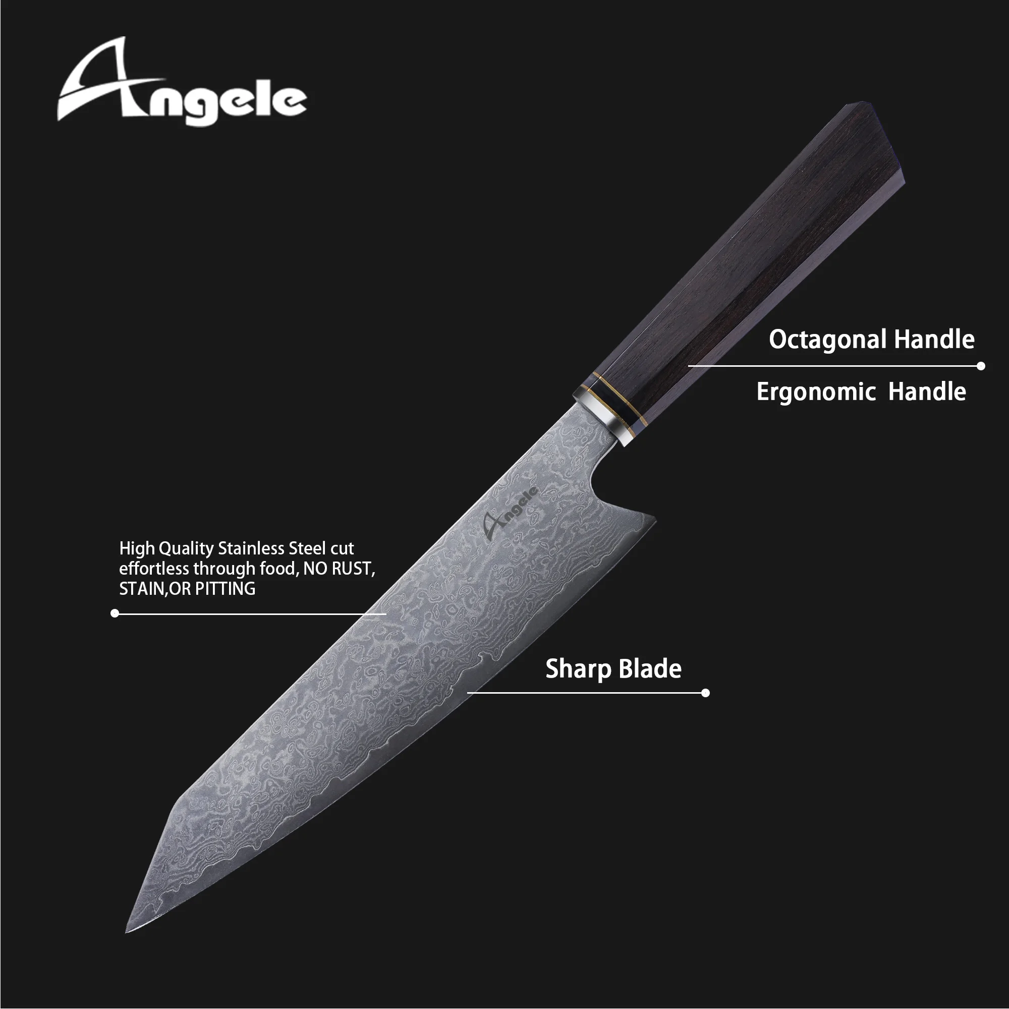 Fancy Japanese Chef Knife VG10 Chef Knife Damascus steel Kitchen Knife