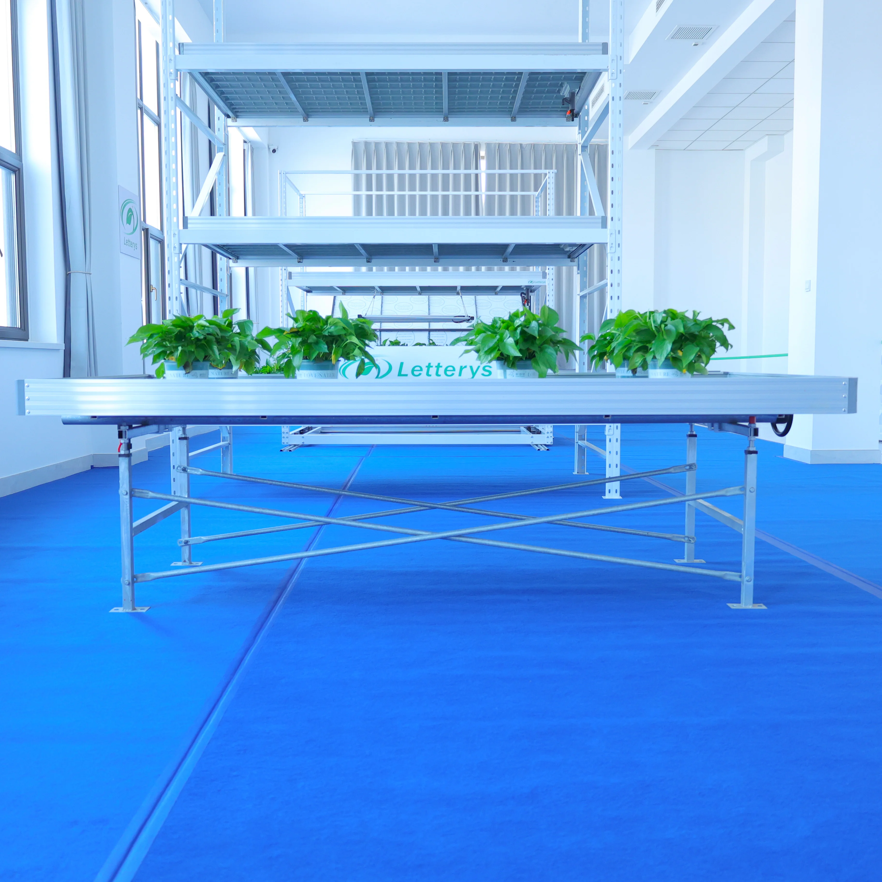 greenhouse ebb and flow abs plastic grow tables seedbd rolling bench grow table