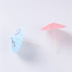 Wood Bamboo Colorful Custom Cocktail Umbrella Toothpicks Picks Sticks For Cakes