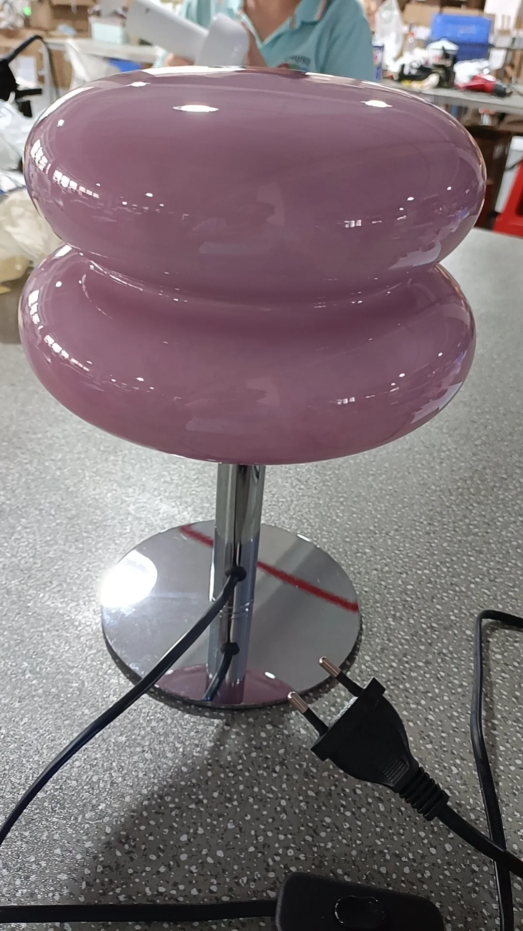 CHUSE Art design coloful desk light led bedside hotel glass table lamps