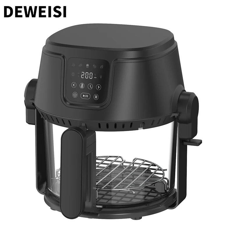 3L Air fryer with glass food container 2 in 1 multi function electric grill 1200 Watt kitchen electronic appliance