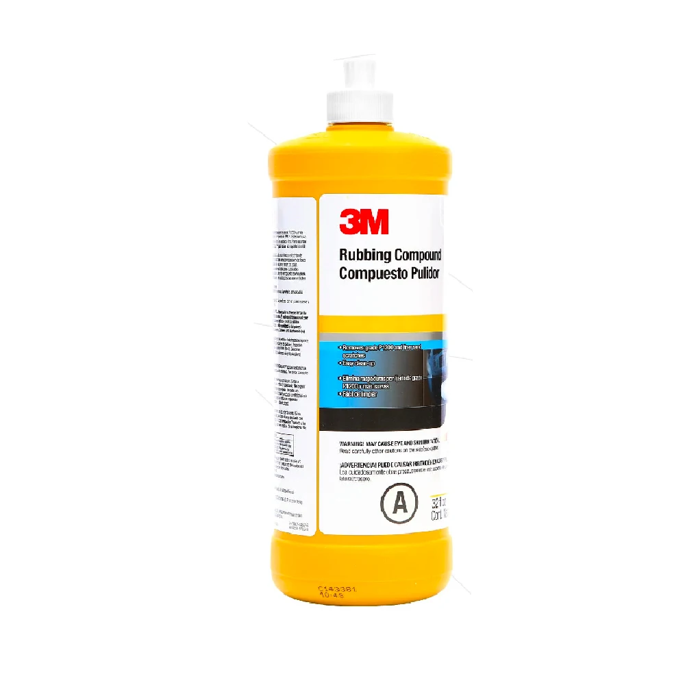 3M Rubbing Compound, 05973, Liquid Formula High Quality 1 qt  32 fl oz/946 mL Medium Car Polish Wax