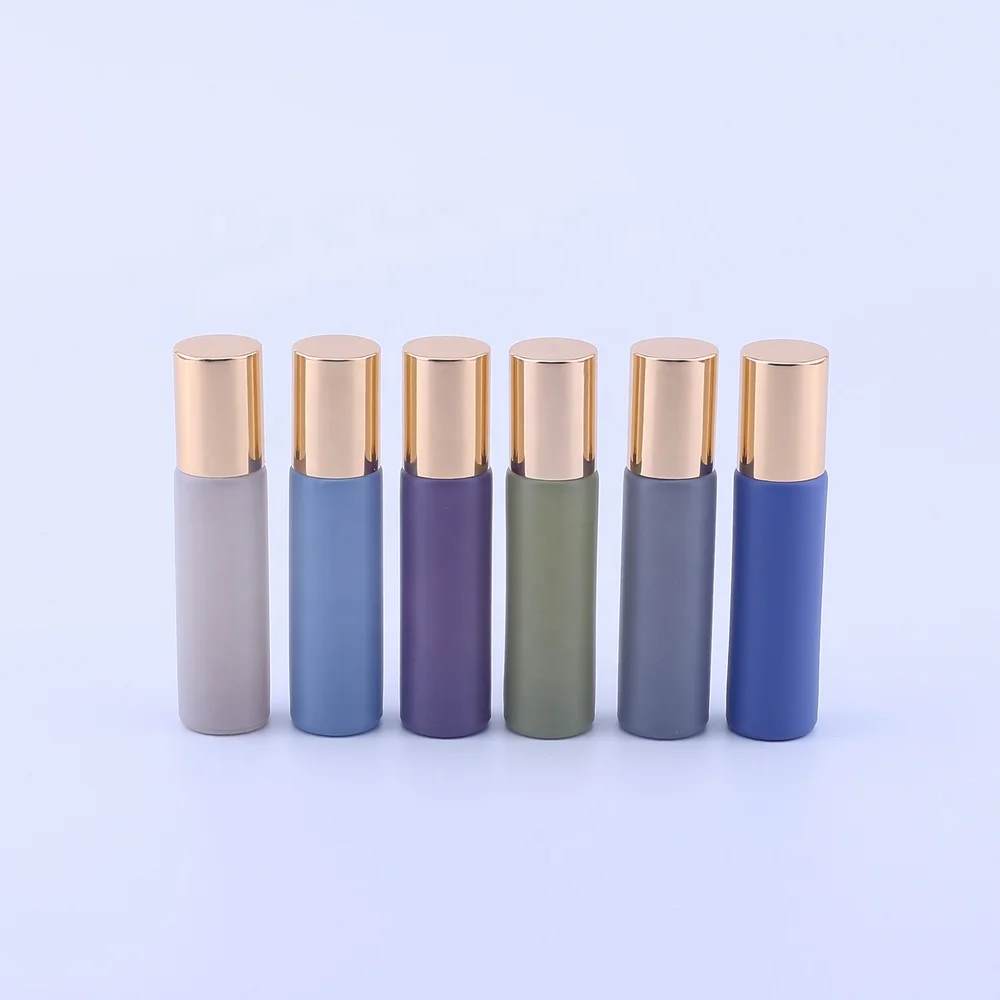 10ml Glass Roll on Bottle Perfume doterra Essential Oil with Gold Cap and Steel Roller