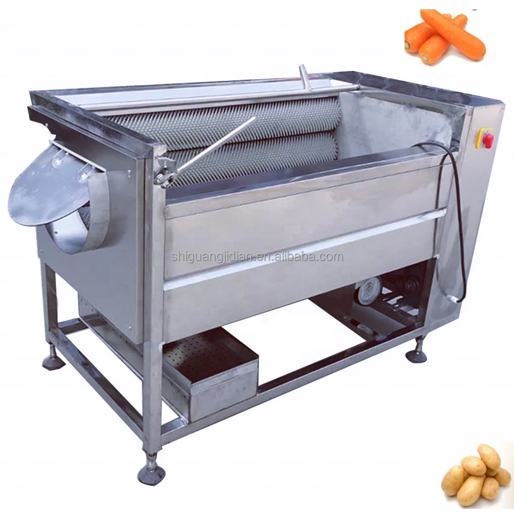 Industrial Brush Type Peeling Machine Parsnips Cassava Ginger Carrot Washing Machine Radish Washer