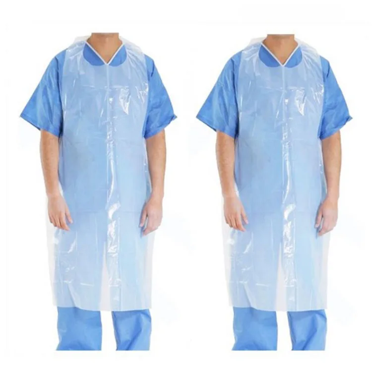 Medical Disposable PE Waterproof Apron Adult Plastic Apron