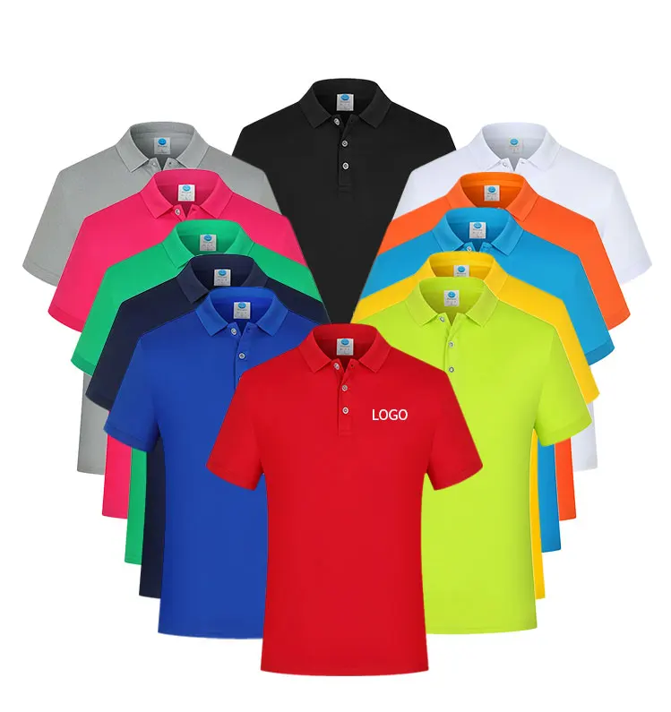 Golf Clothing Embroidered Printed Custom Design Plain White Black Cotton Polyester Fit Blank Men Golf Polo T Shirts