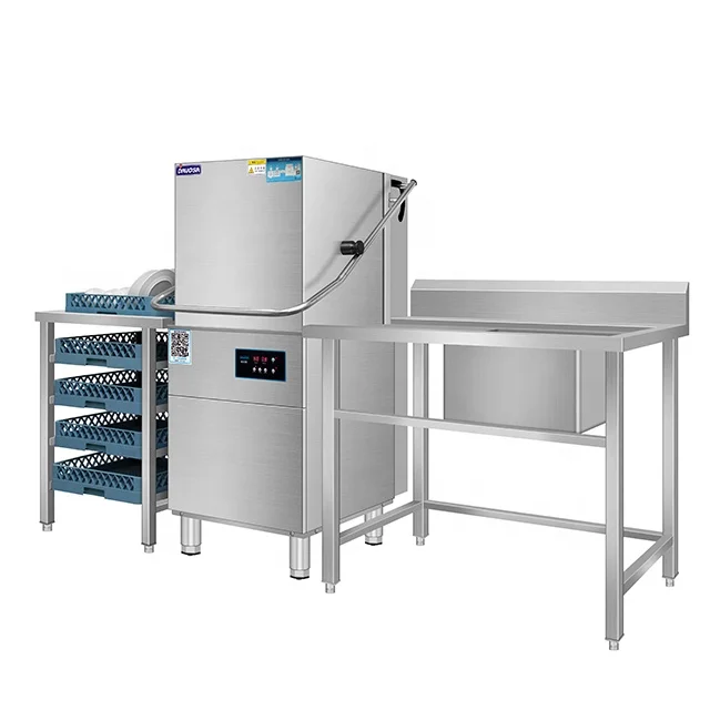 China Factory Fully Automatic Electric Dishwasher Industrial Hotel Commercial Cutlery Cleaner Freestanding Type