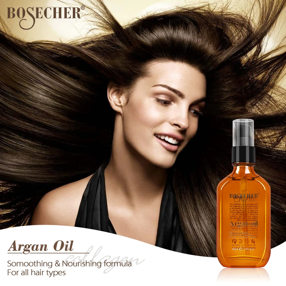 Bosecher OEM Private Label Karseell Organic Strenthening Repair smooth hair treatment Extract Hair Growth Oil Argan oil