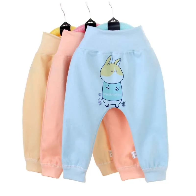 
baby clothes branded brands wholesale High quality baby pants elastic knitting cotton 100% Cotton Baby High Waist Pants 
