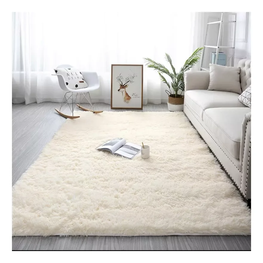 Customizable Popular Modern design 100%polyester Living room 3d Shaggy Rug Area Rug Non-slip back design  Solid and Durable
