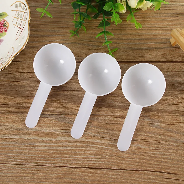 Plastic protein milk powder spoon 12g 24ml 25ml round bottom measuring Scoop White clear