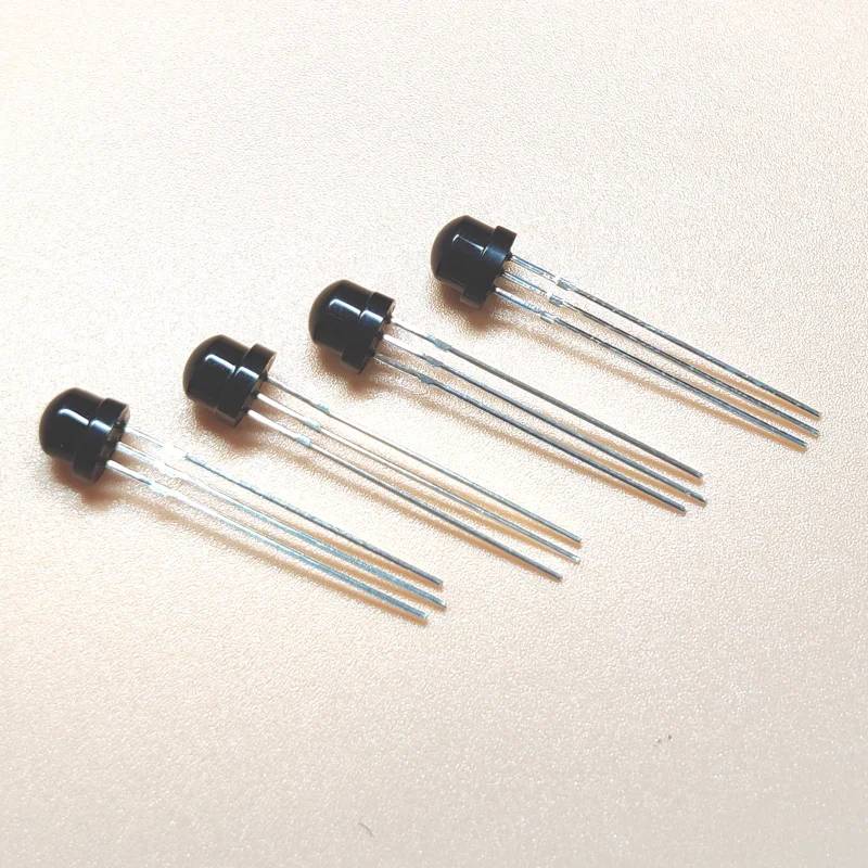 Round Electronic Lfn Digital 38 Khz Infrared Sensor Plastic Material Black Ir Function Infrared Receiver