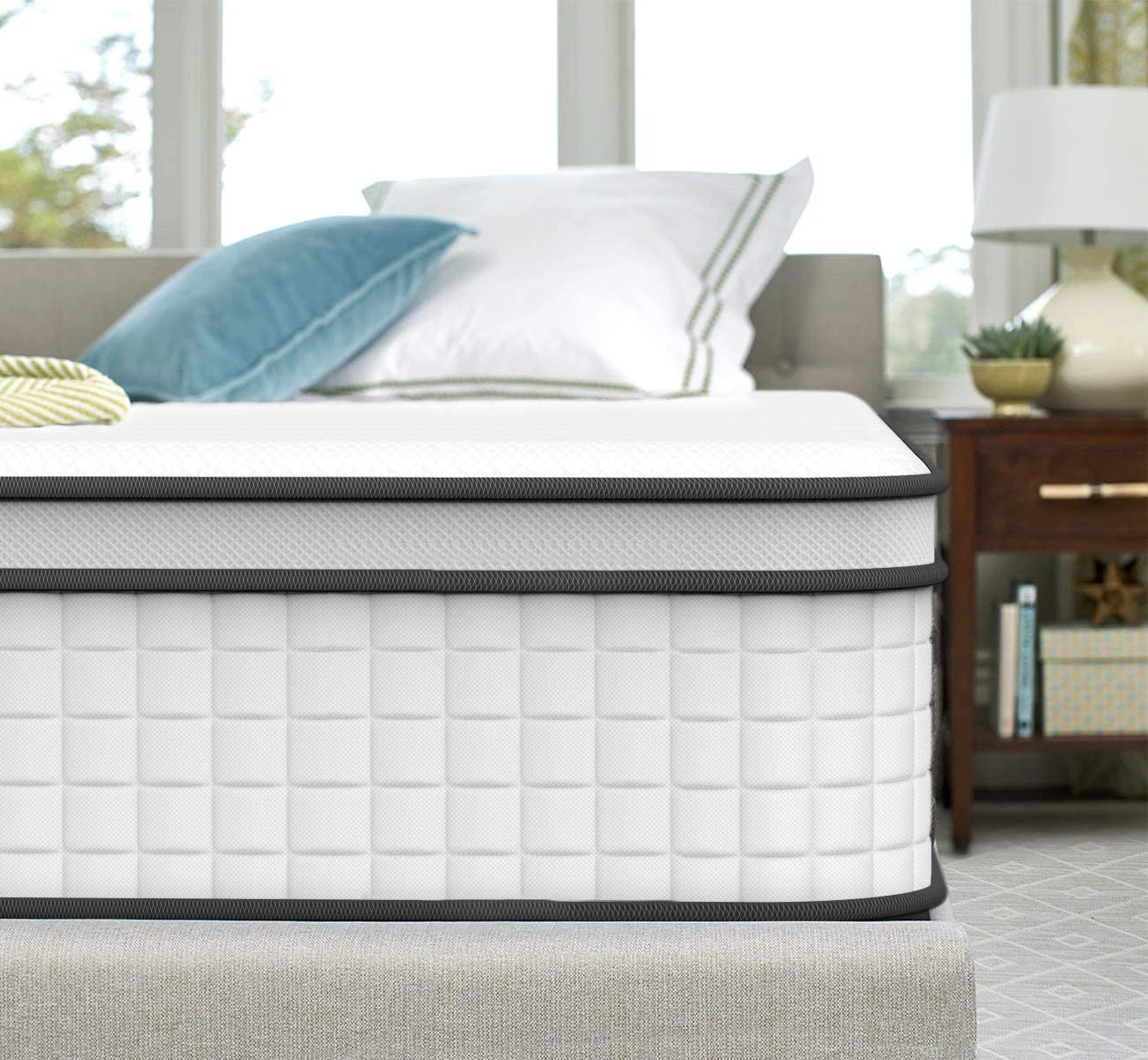 High quality 5 Star Hotel Pocket Spring Mattress 7 Zone Memory Foam Queen King Twin Size Mattresses Single Bed