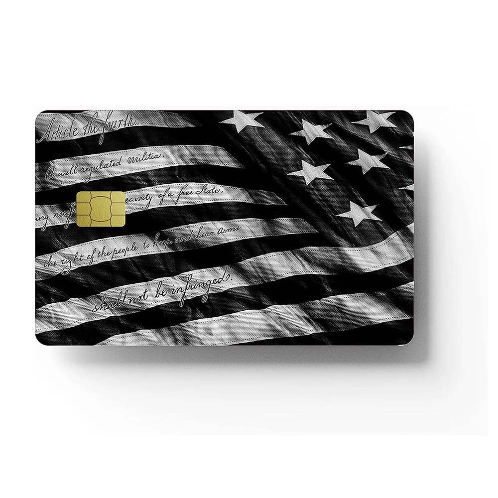 Adhesive High Quality Card Protection Sticker with American Flag for Cards Skin Cover for Bank Credit Debit