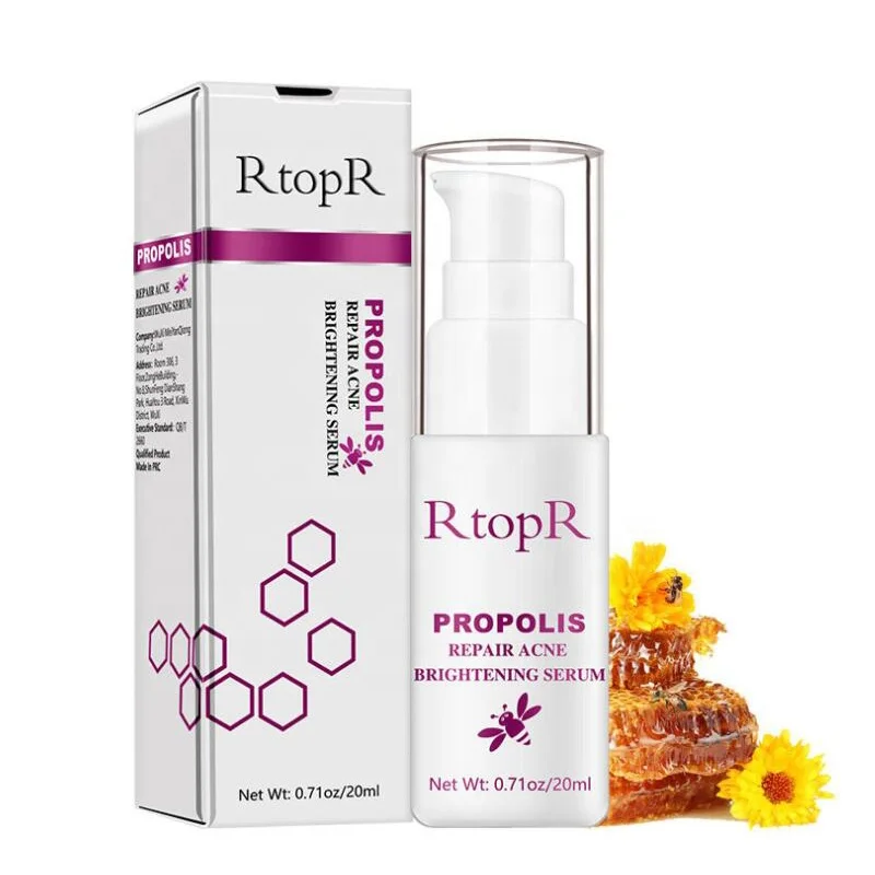 RtopR Propolis Oil Control Acne Serum Repair Acne Scar Cleansing Serum Shrinkage Elimination Acne Treatment Moisturizing