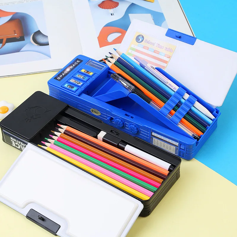 Hot-selling Transformable Multifunctional Technology Primary School Student Password Lock Pencil case