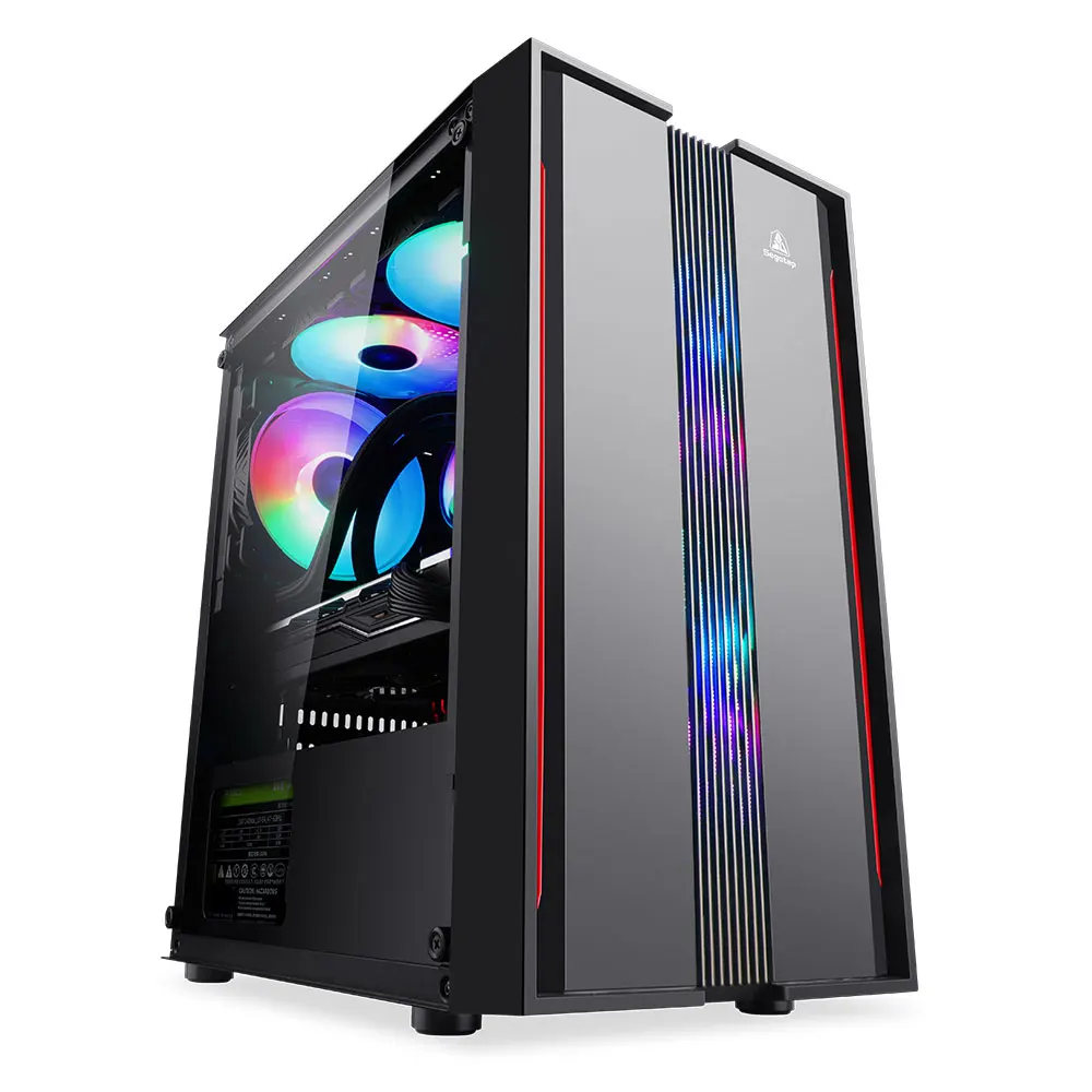 ITX cpu Cabinet Cool atx Full Tower Desktop With LCD Acrylic Rugged pc Cooling Gaming Computer Case