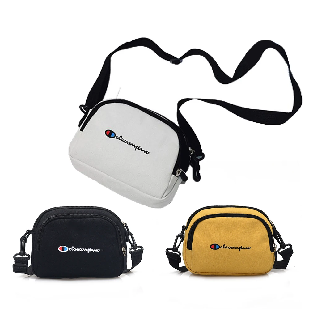 High Quality Women Canvas Fanny Pack Custom Logo Single Shoulder Bag Female Messenger Bag Crossbody Street Small Sling Bag