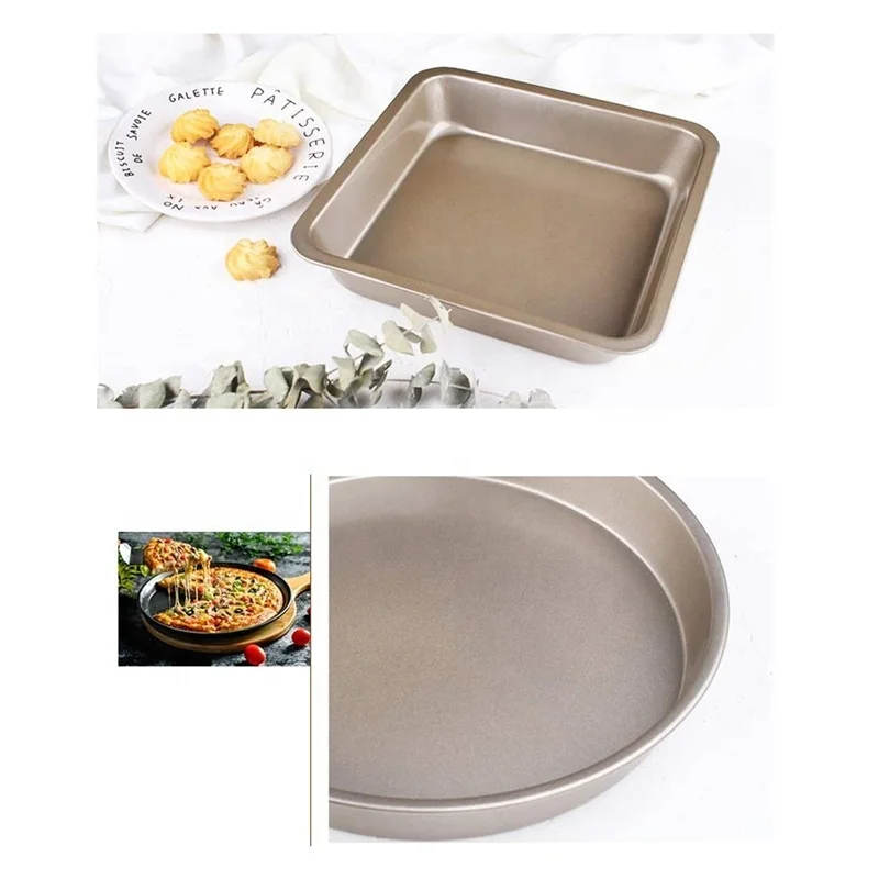 Антипригарный набор для выпечки с золотым покрытием и различной формочкой для торта, включая сковороду для торта и противень для выпечки