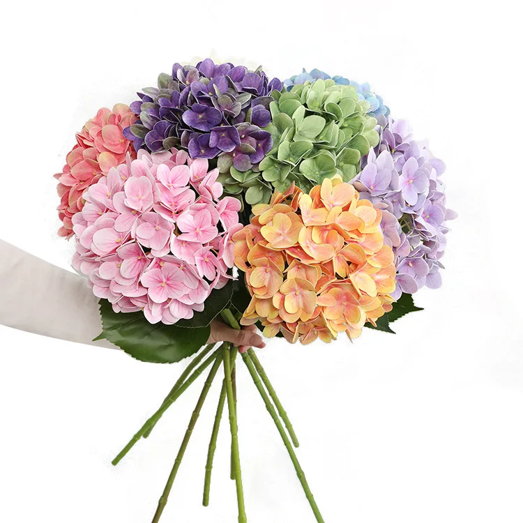 Artificial flowers hydrangea for house decoration interior accessories luxury aesthetic room decor items flower for house decor
