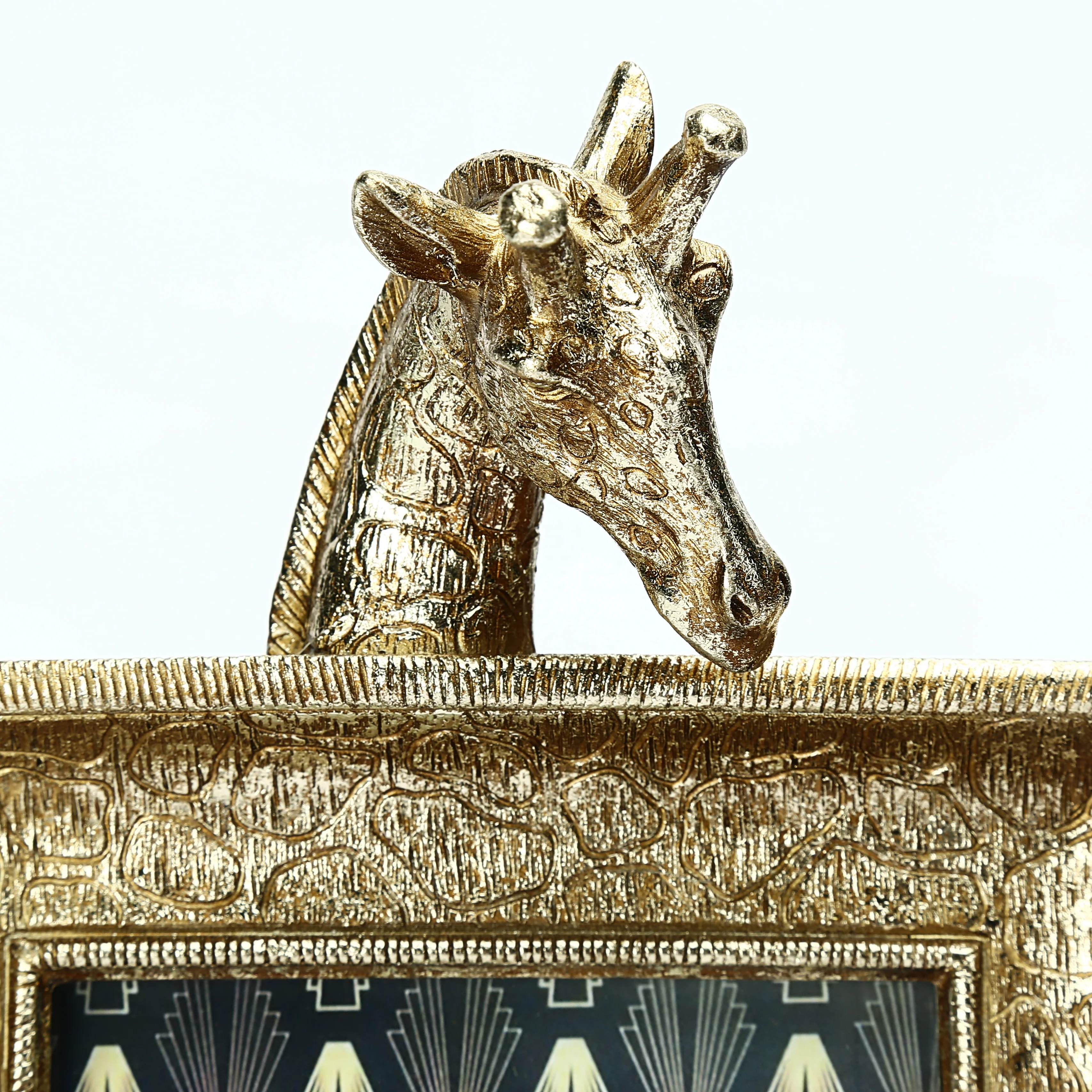 Resin Gold Giraffe Photo Frame Customized for Home Decor