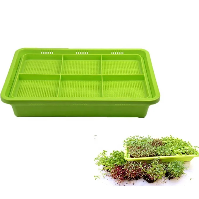 Garden Seed Sprouter Tray PP Soil-Free Big Capacity Healthy Wheatgrass Grower Net Pots For Hydroponics Pot