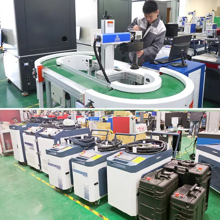 mini all-in-one flying ezcad engraving co2 x axis 400mm pipeline pigeon ring Fiber 800x800mm laser marking machine rubber metal
