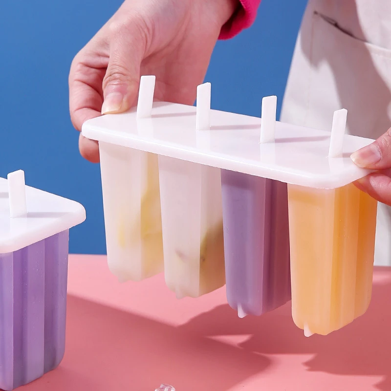 Kingwise новый продукт идеи 4 сетки полипропиленовая прозрачная многоразовая Пластиковая форма для эскимо штабелируемые индивидуальные формы