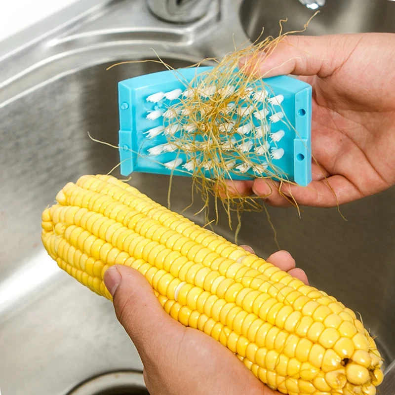 Multi-functional Sucker Cutlery Cleaner Knife Fork Spoon Cleaning Brush for Vegetable Fruit Kitchen Clean Helper