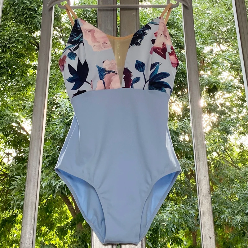 Natural breathable skin-friendly quick-drying suspenders leotards ballet leotard with chest pads