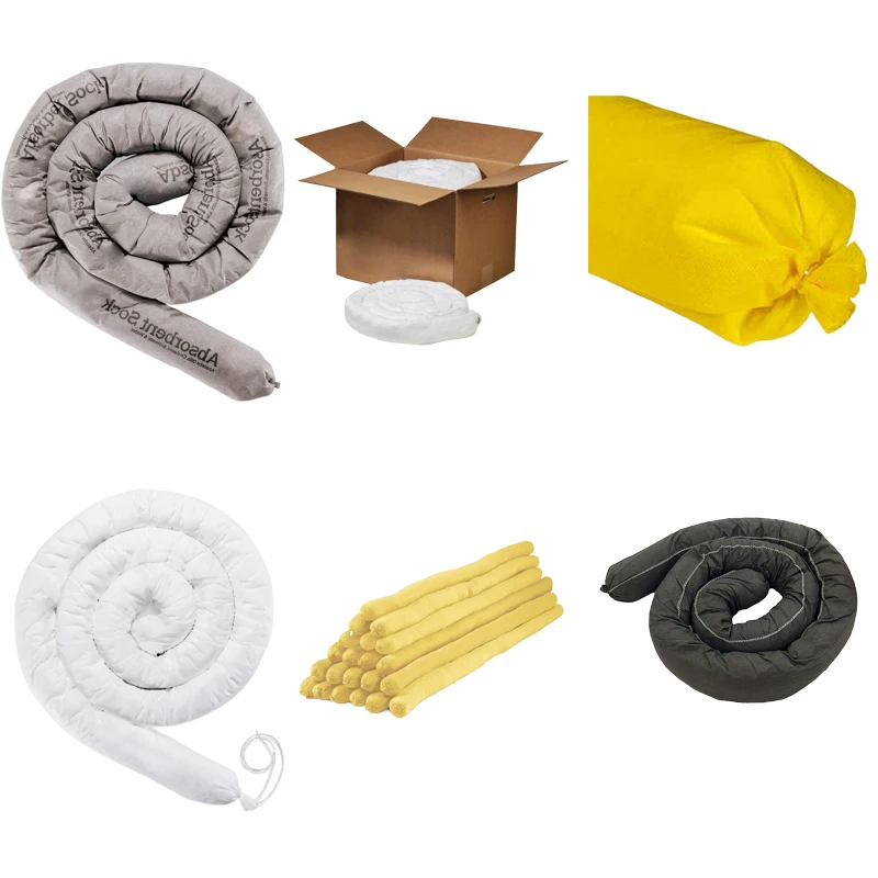 100% Recyclable Spill Bath Mat Liquid Pet Shock Rubber Oil Filter Absorbent Socks For Control Industrial Engine Leak