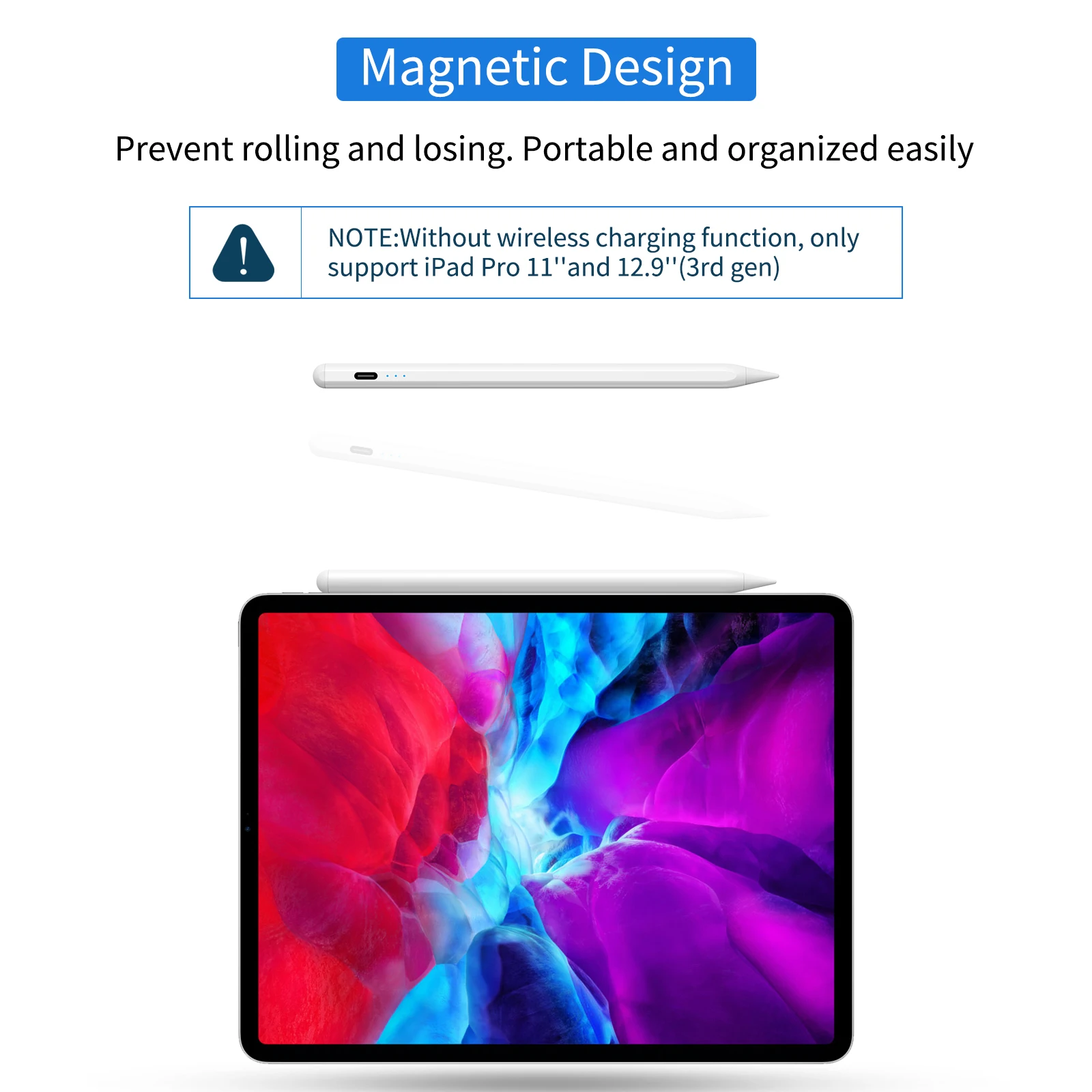 Активный цифровой стилус с отвержением ладони совместим iPad 2018 - 2021 2-го 3-го 4-го 5-го 6-го 7-го 8-го