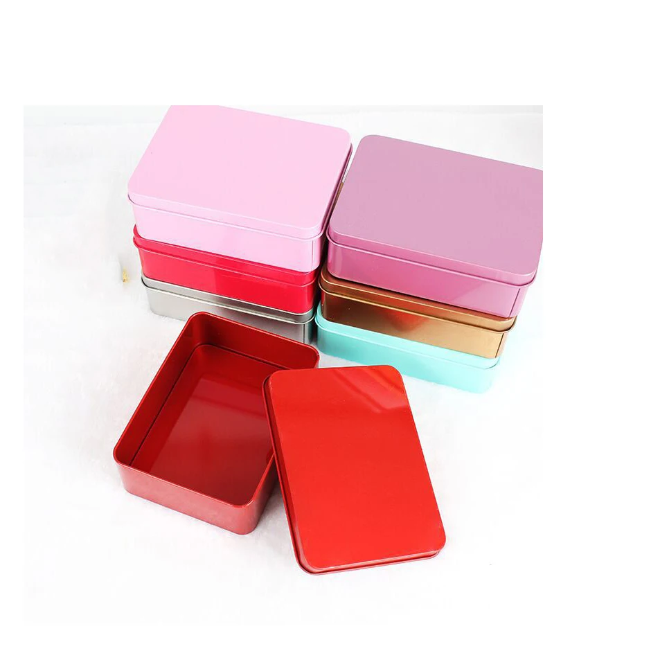 
Top quality Food Safe Recycled Round sweet cookie Tinplate Rectangular llf squar tin box spice 