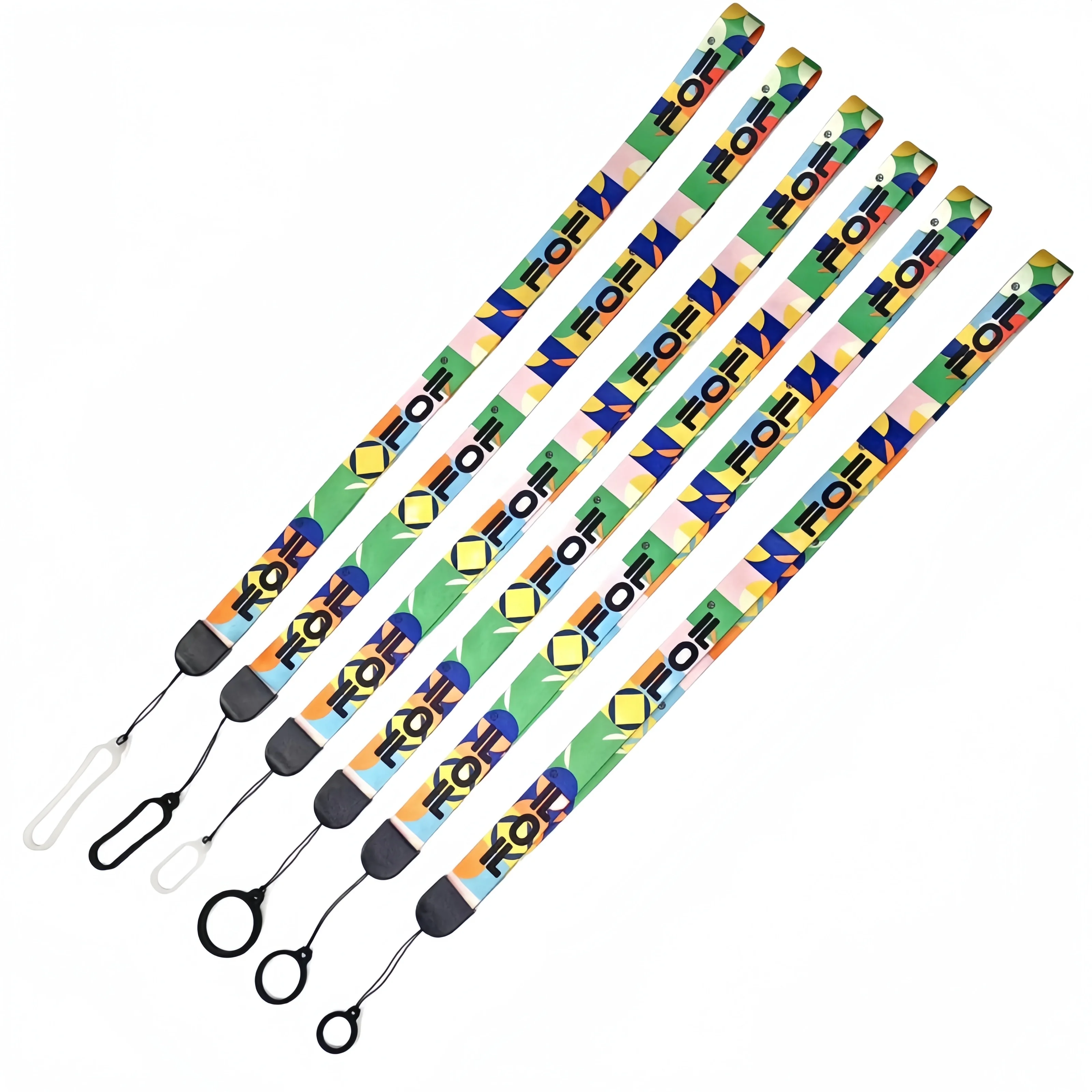 Fast Shipping Eco-Rpet Material High Quality Cheap Custom Logo Printed Poly Lanyard For Phone Mobile Drink Tube