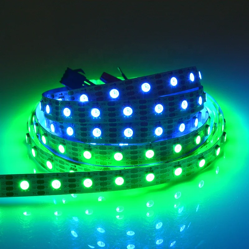 60LED/m 300LED HD107S /APA102 Double data Transmission Flexible Addressable RGB LED Strip Light