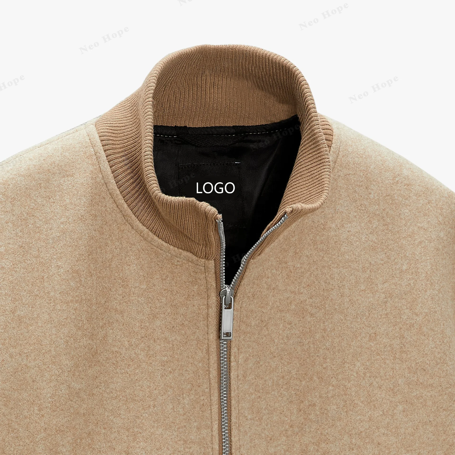 Wholesale Custom Logo Embroidery Men Comfy Waterproof Outerwear Plain Blank 100% Polyester Men Casual Basic Bomber Jackets