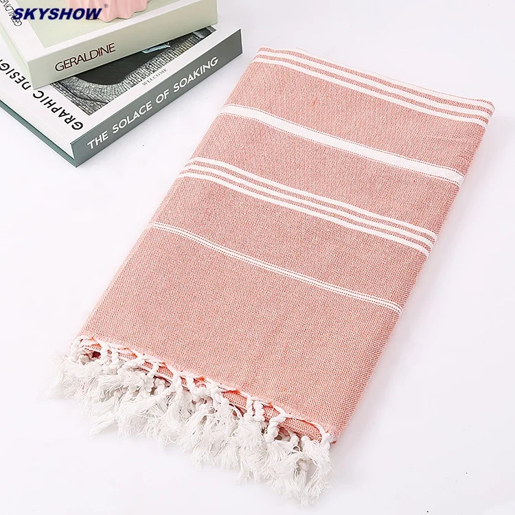 100% Cotton Bamboo Prewashed Pestemal Original Turkish Bath Beach Towel for SPA Beach Pool Gym and Bathroom