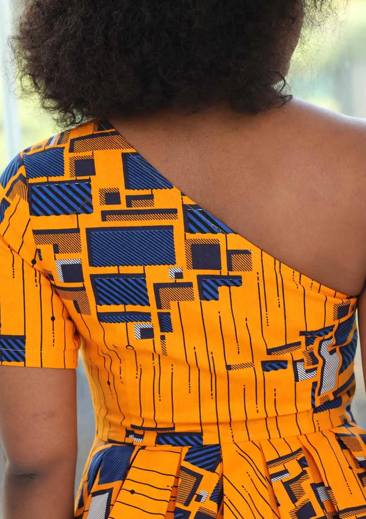 women one shoulder fitted dress ankara design slope shoulder tight dress