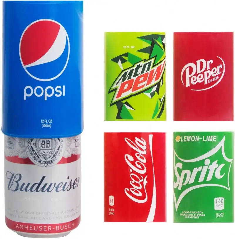 Amazon Hot Sale Party Hide Beverage Cola Beer Can Covers Silicone Can Shape Cooler Sleeve Cover Hide A Beer