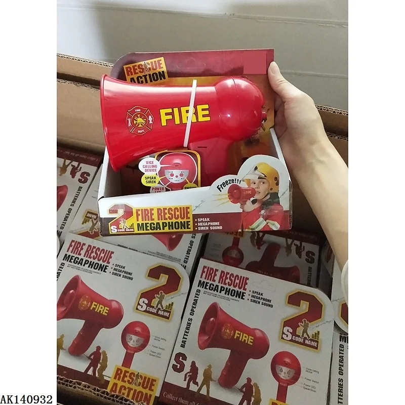 2023 NEW Police Officer fire rescue Pretend Play Kids Toy Megaphone with Siren Sounds for child
