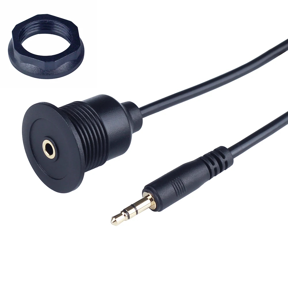 Flush mount Car Radio AUX Audio cable 3.5mm male to female extension cable Auto radio stereo accessories