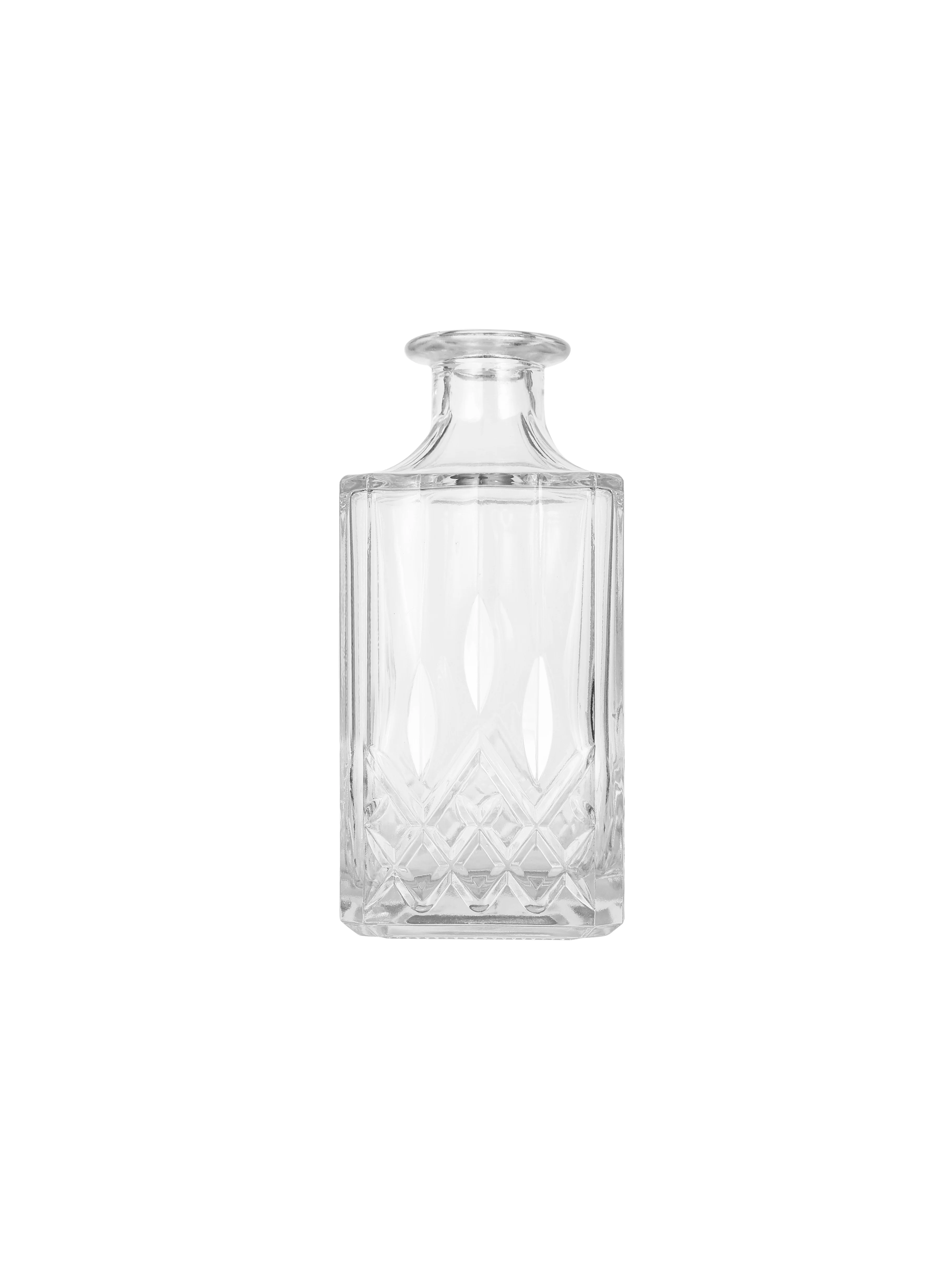 Chinese manufacture factory price  wicked  skeleton  volume glass bottle for liquor brandy whiskey rum vodka