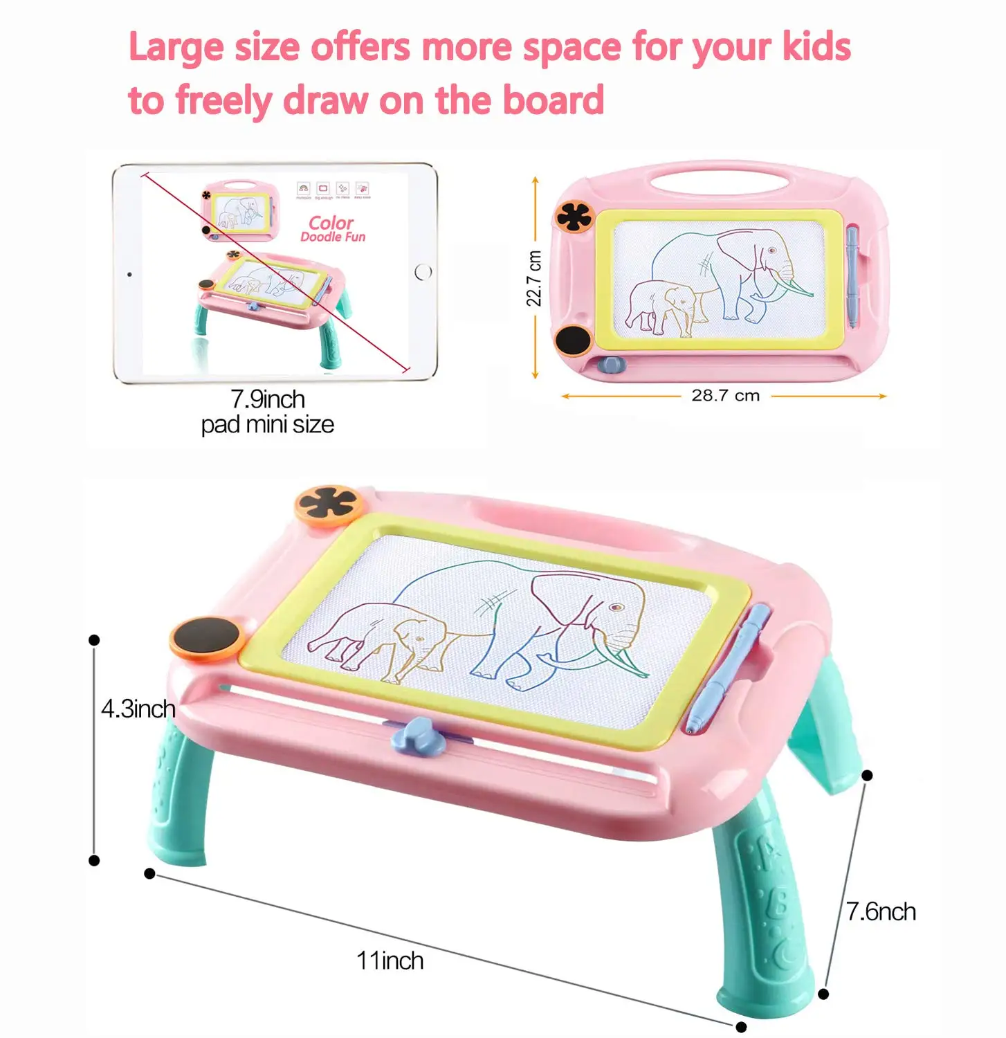 Children educational Magnetic Drawing Board Toy Plastic Learning Art Painting Desk Table Toy Erasable Drawing Board for kids