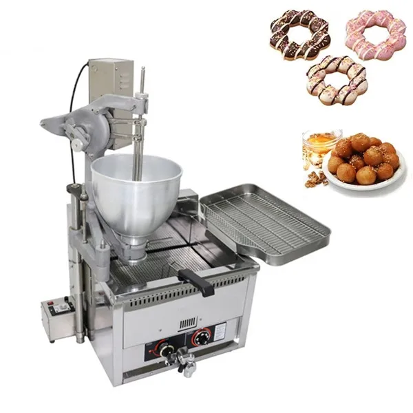 220v50hz 110v60hz Mini Loukoumade 9L Hopper Manual Donut Ball Maker Machine With 3 Different Shape Mold