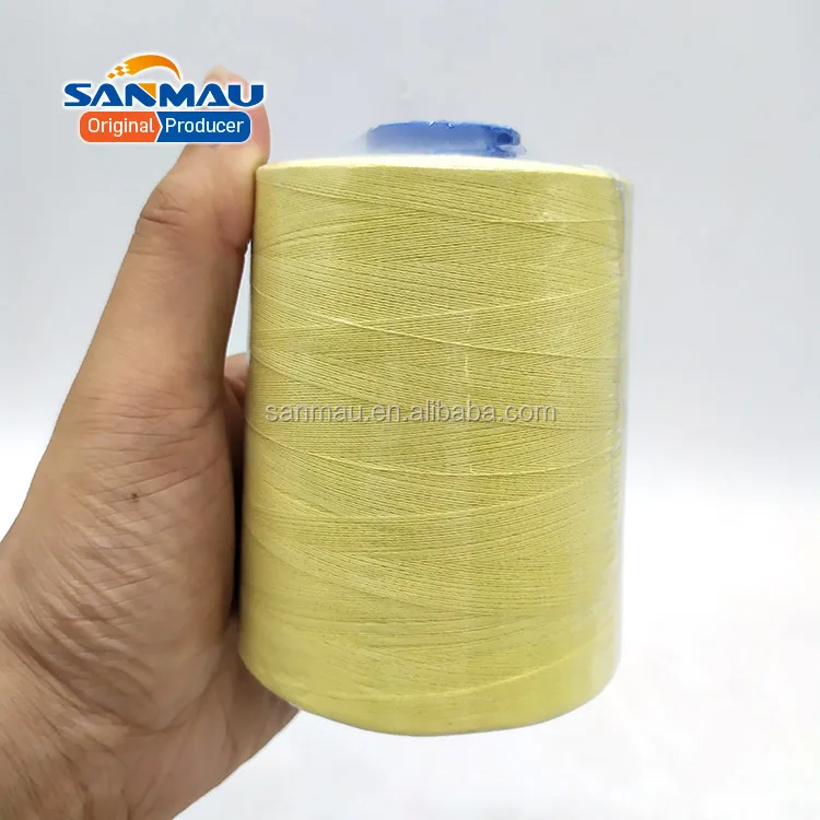 
402 high-speed Kevlar short fiber abraison resistant Sewing Thread for insulation gloves 