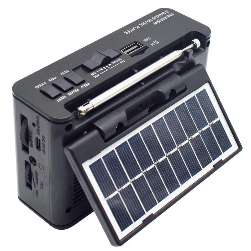 Wholesale Small Size FM AM Radio has Solar Panel  with Long Range Reception for Indoor and Outdoor  Use