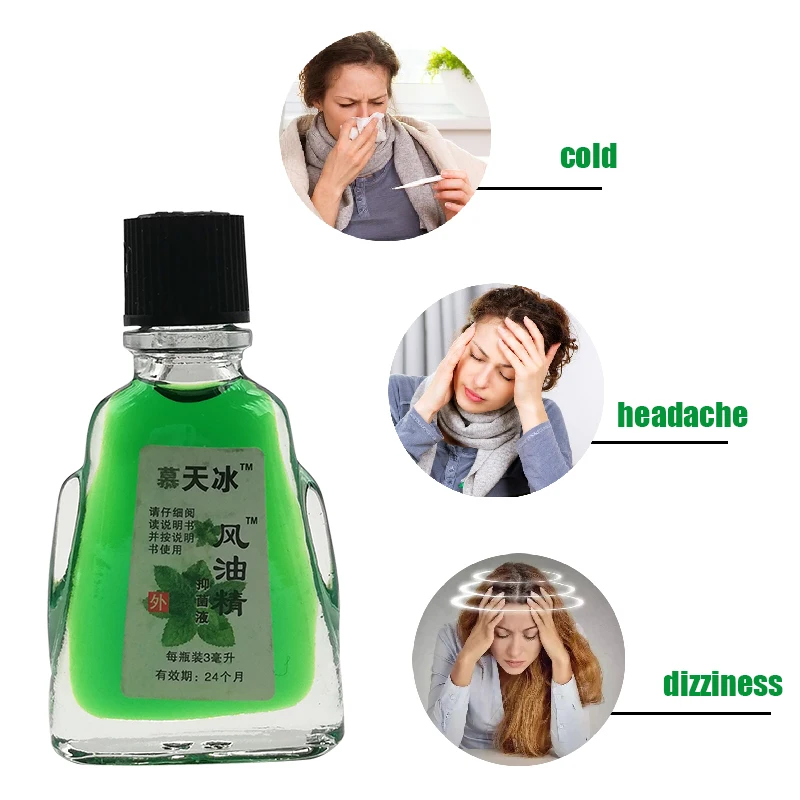 Wind Oil Essence Relieving Dizziness Headache Motion Sickness Refreshing Oil Preventing Mosquito Bites 3ml