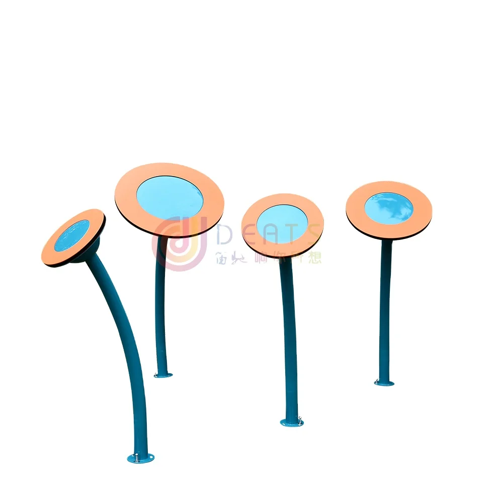 Kids Outdoor Park Galvanized Panel Large Steel Tube And Stainless Pillar Five-Tone Scale Flap Drum Musical Instrument Toy