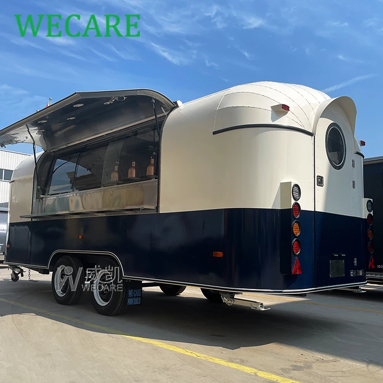 Wecare mobile fast foodtruck food truck with full kitchen catering pizza food trailer for sale usa